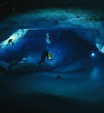 man diving